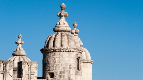 an image of the outposts of the belem tower in lisbon